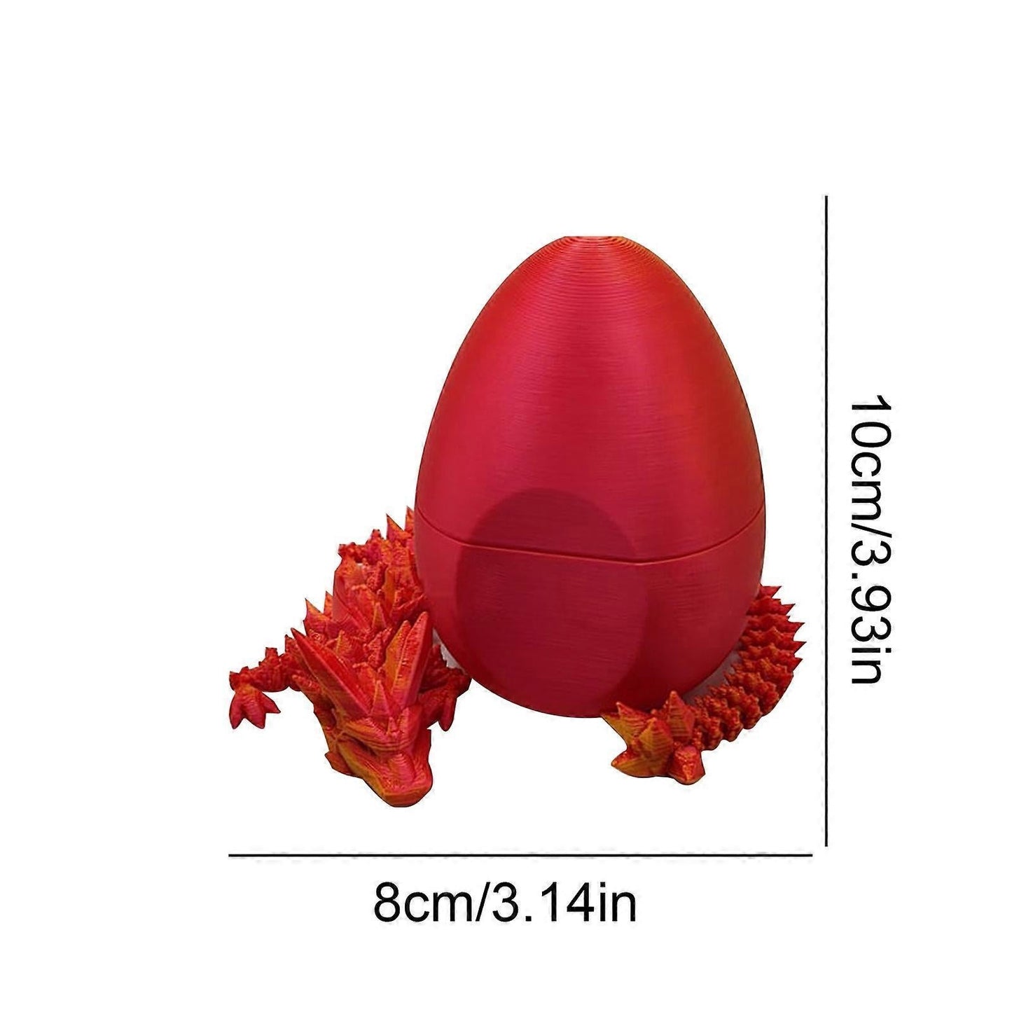 Surprise Dragon Egg 3D Printed Flexible Dragon-Articulated Dragon Egg Fidget Toy, 50% Offer