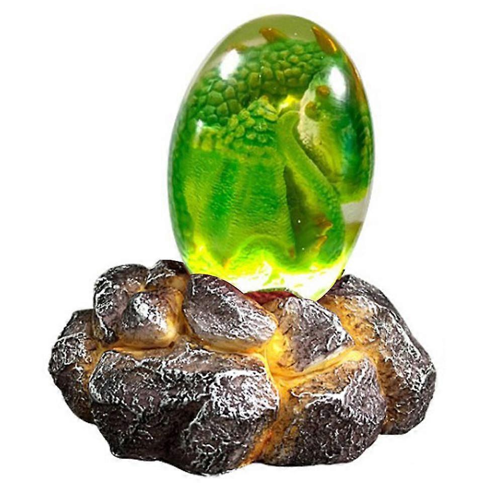 Lava Dragon Egg with Display Base Crystal Resin Dragon Egg Ornaments for Desktop Decor