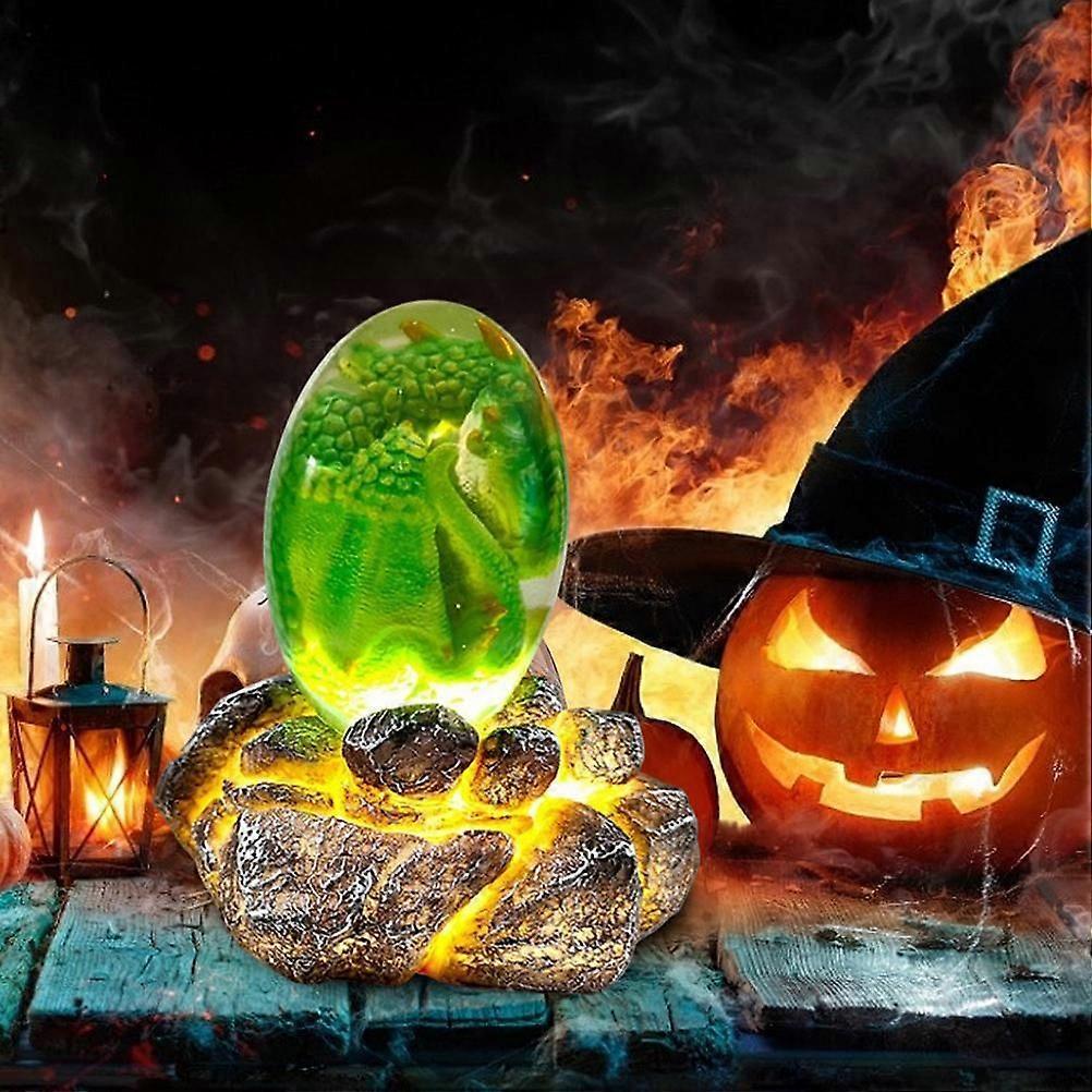 Lava Dragon Egg with Display Base Crystal Resin Dragon Egg Ornaments for Desktop Decor