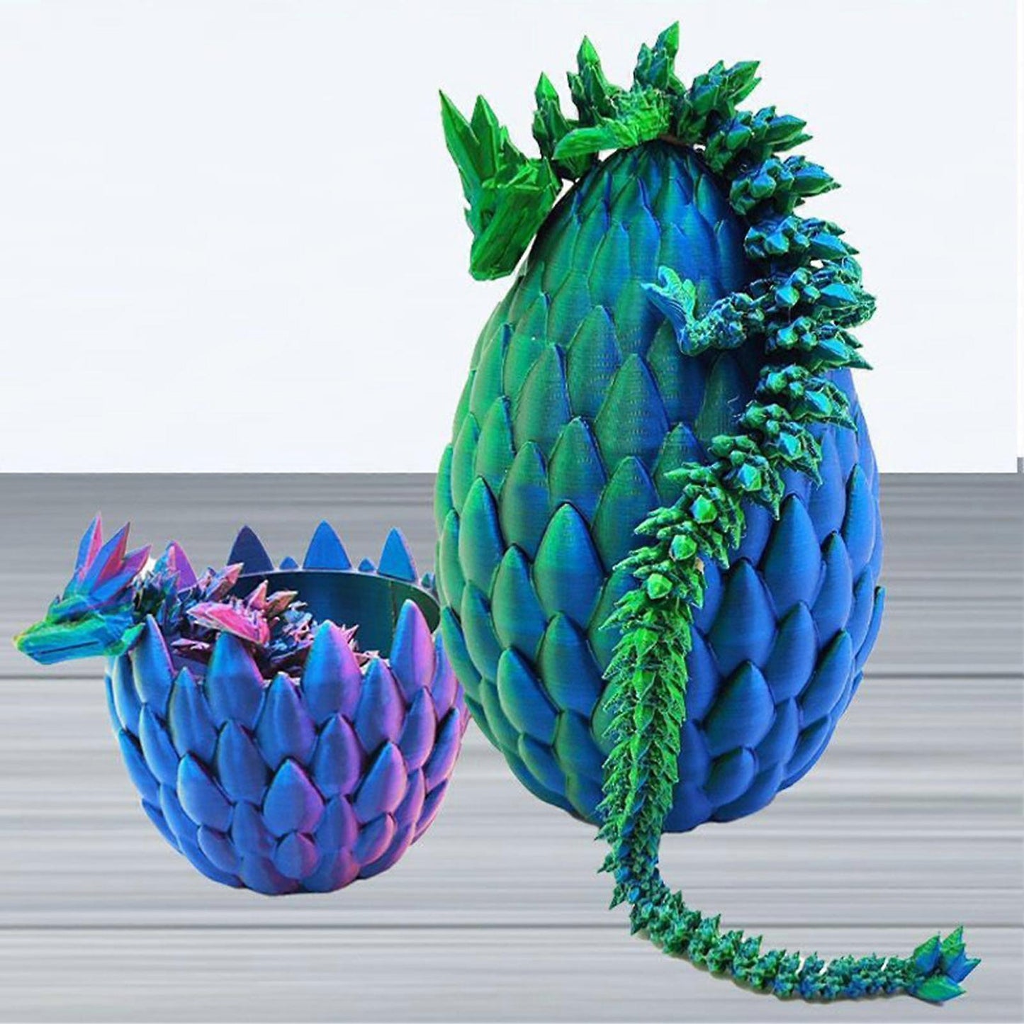 3D Printed Dragon,Dragon Eggs with Dragon Inside,Dragon Egg Toy, Full Articulated Crystal 3D Dragon for babies Day Gift & Birthday Gift