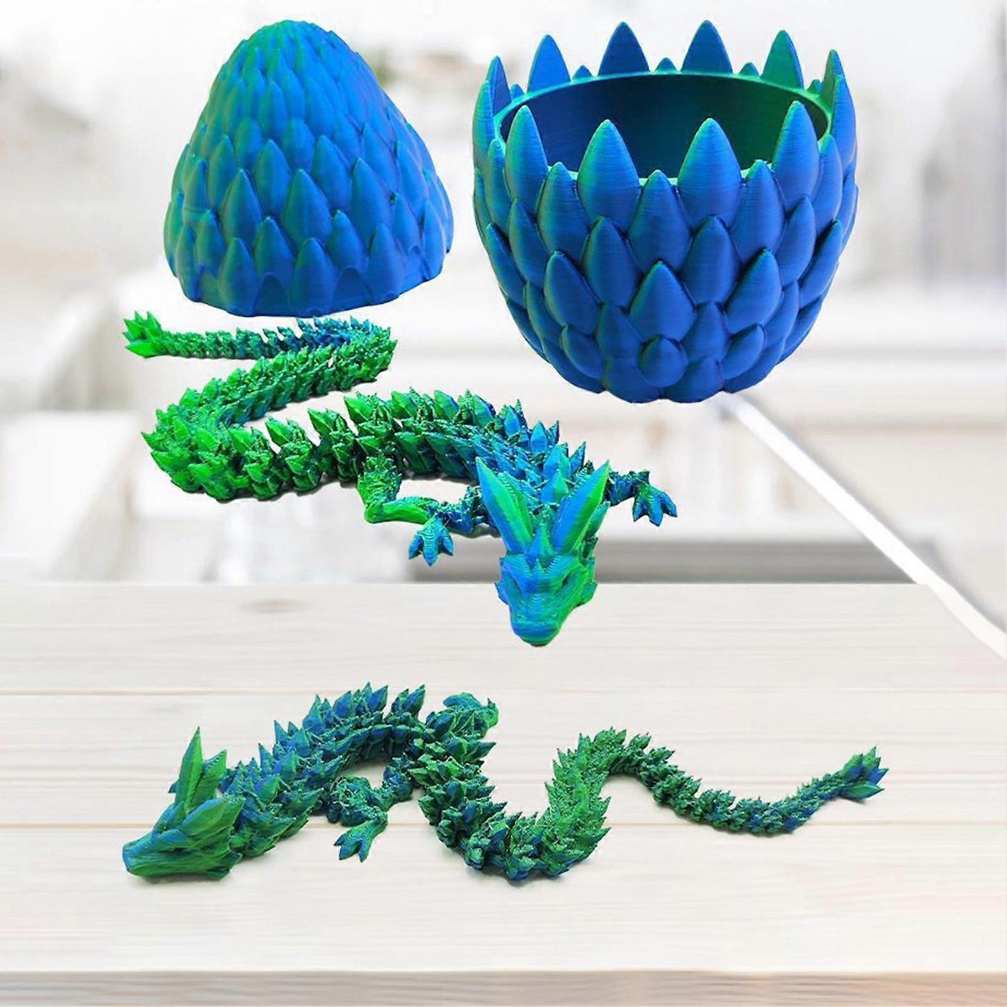 3D Printed Dragon,Dragon Eggs with Dragon Inside,Dragon Egg Toy, Full Articulated Crystal 3D Dragon for babies Day Gift & Birthday Gift