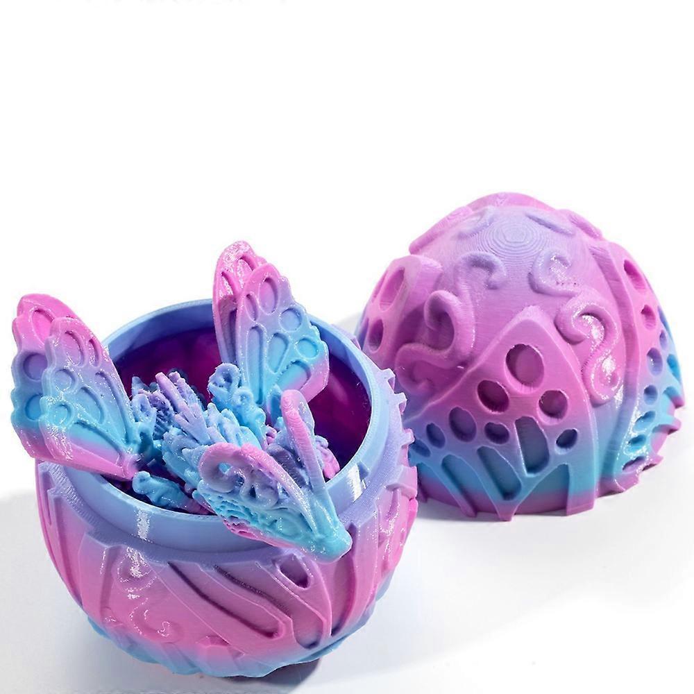 Butterfly 3D Printed Dragon Egg Articulated Dragon Fidget Toy with Dragon Egg, Figurine Decor babies Adults Dragon Toys Party Favor Stuffers