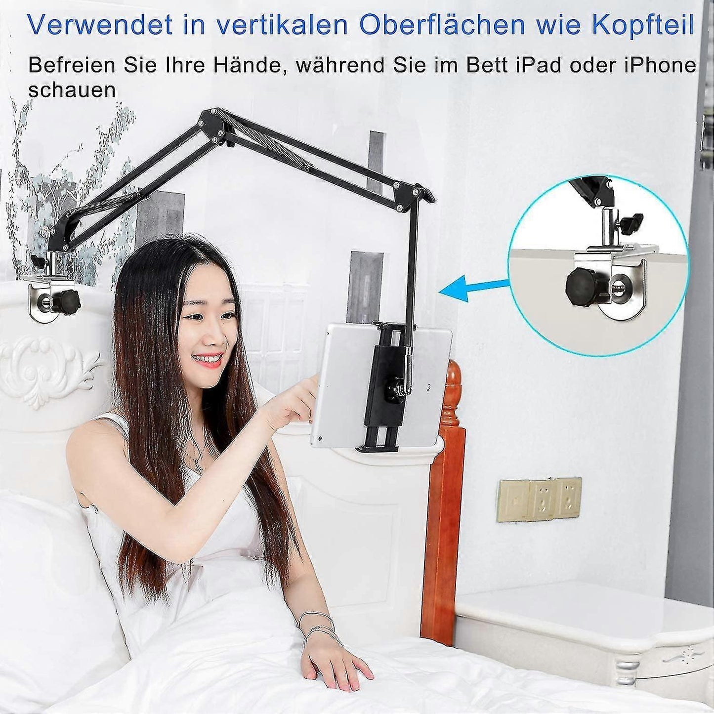 Adjustable Foldable Tablet Stand for Bed