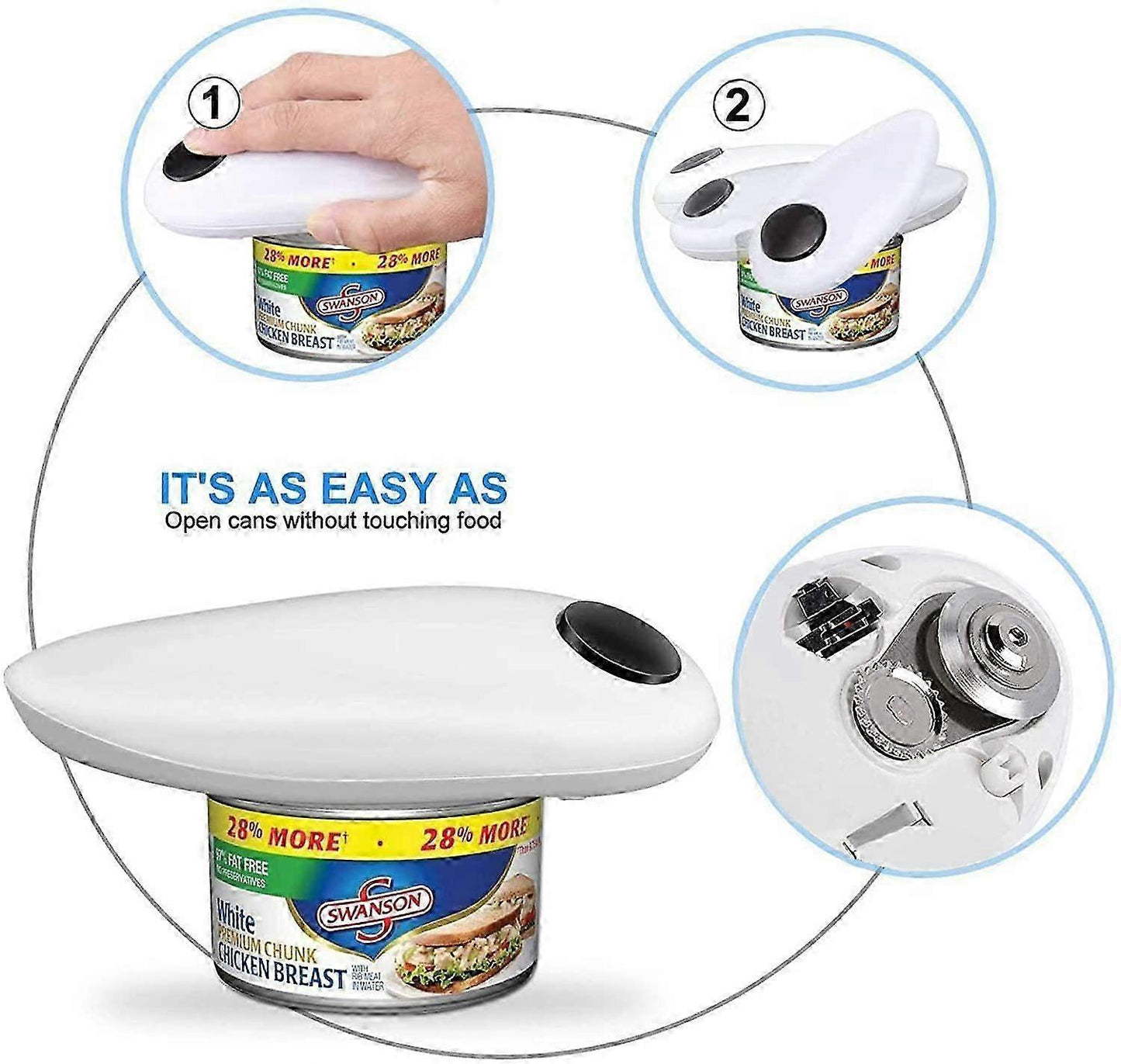 Electric Can Opener for Seniors - Smooth Edge Auto Opener
