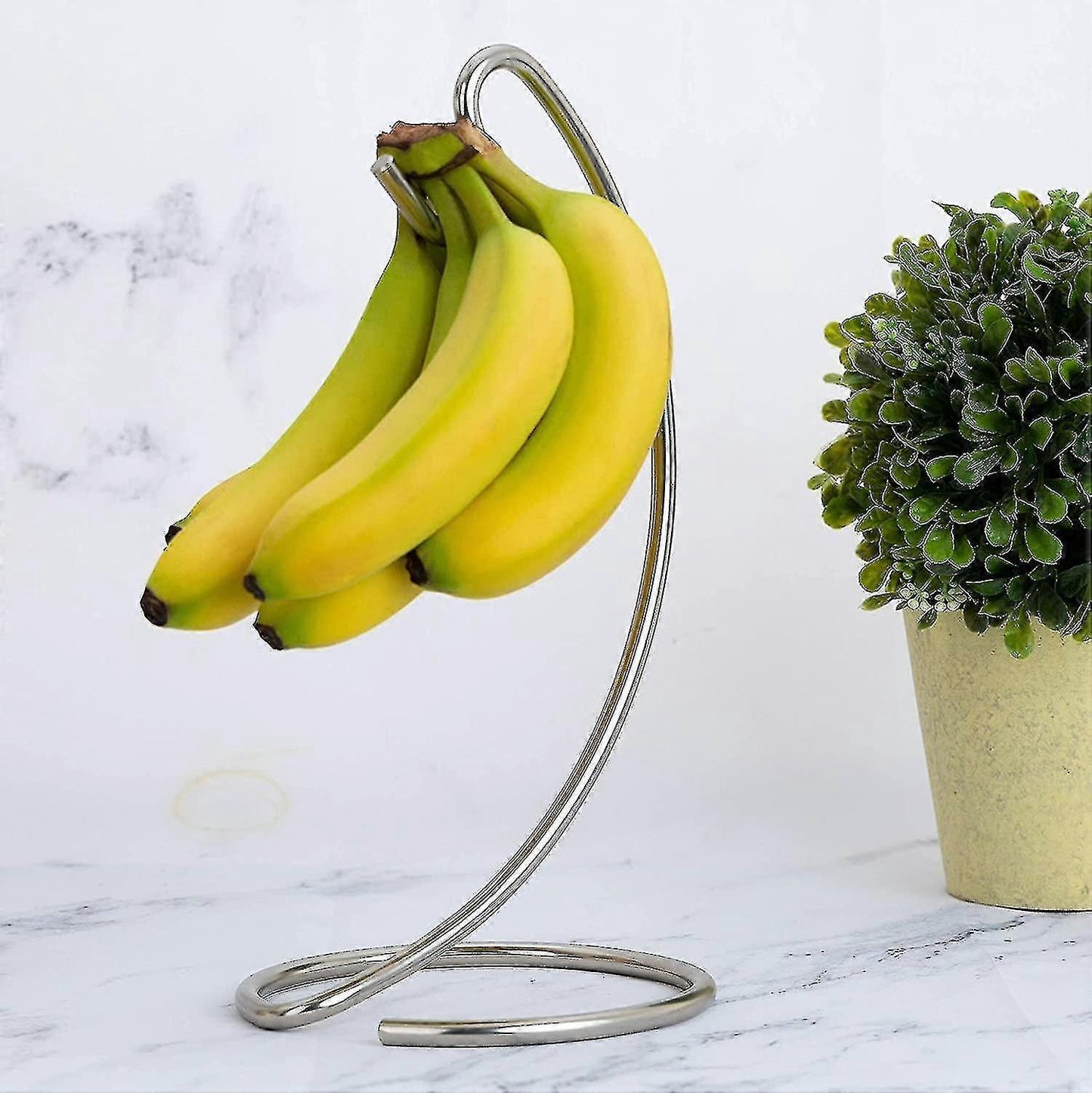 Modern Satin Nickel Banana Hanger Stand for Kitchen Countertop