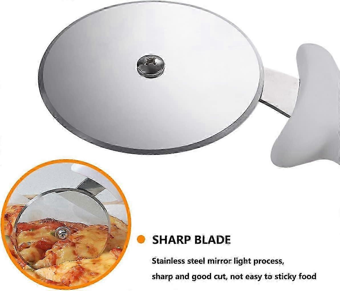 Stainless Steel Pizza Cutter with Non-Slip Handle