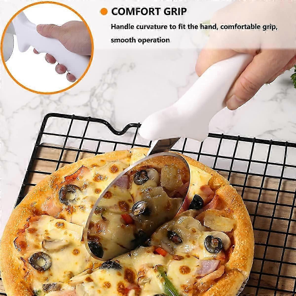 Stainless Steel Pizza Cutter with Non-Slip Handle