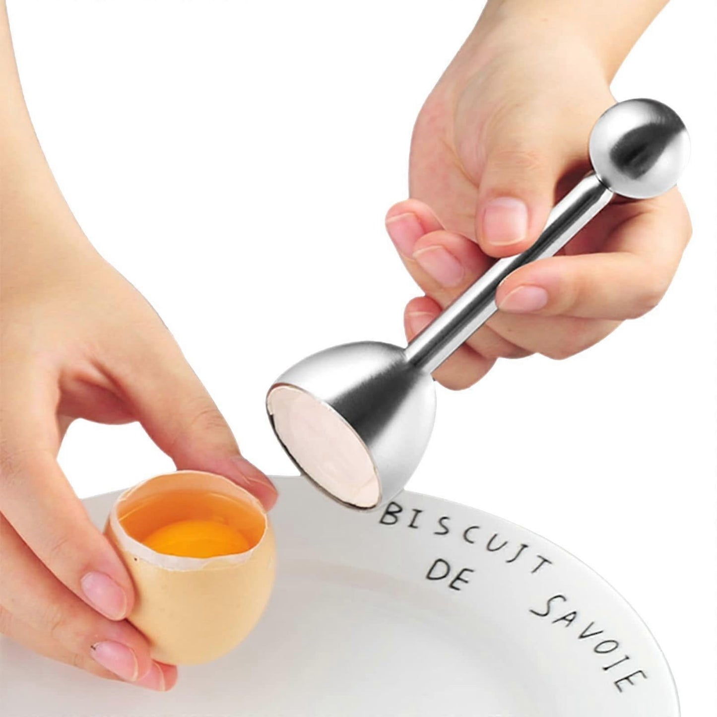 Stainless Steel Egg Topper & Cutter - 13.2 x 3.6 cm