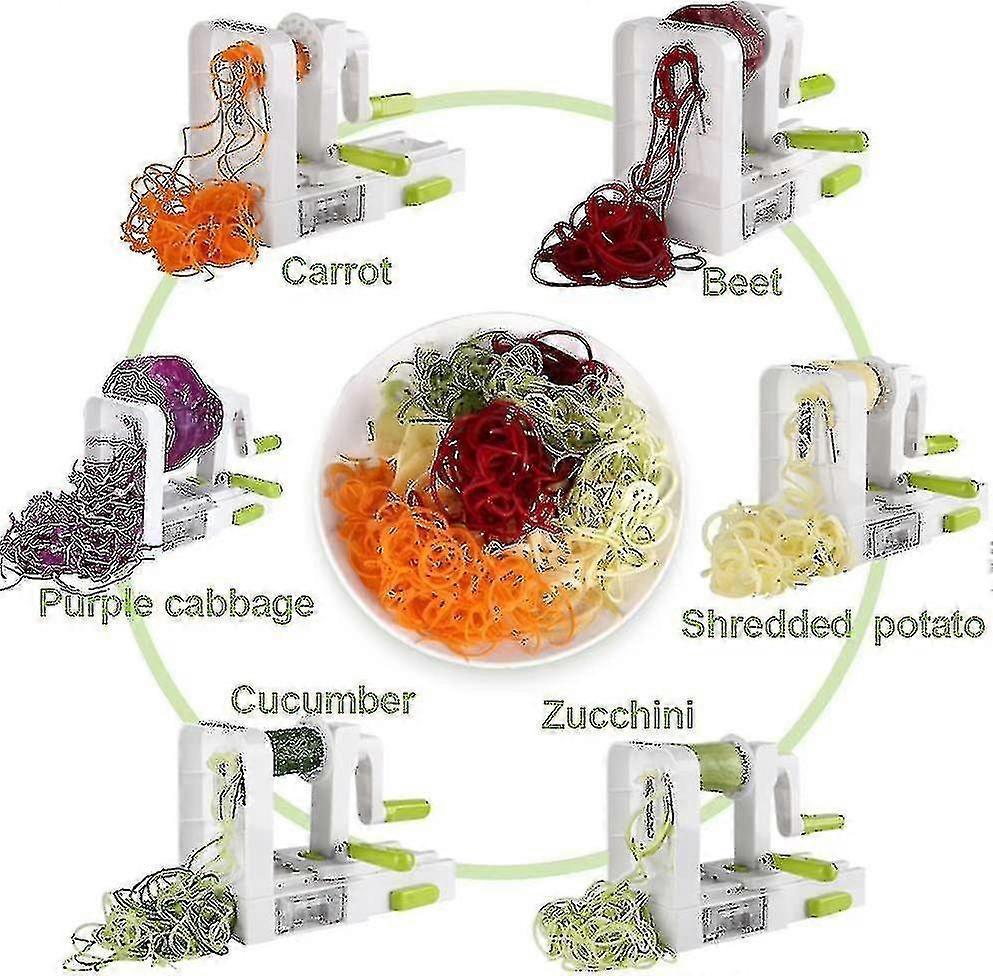 4-Blade Vegetable Spiralizer - Foldable Slicer for Zucchini & Veggie Pasta