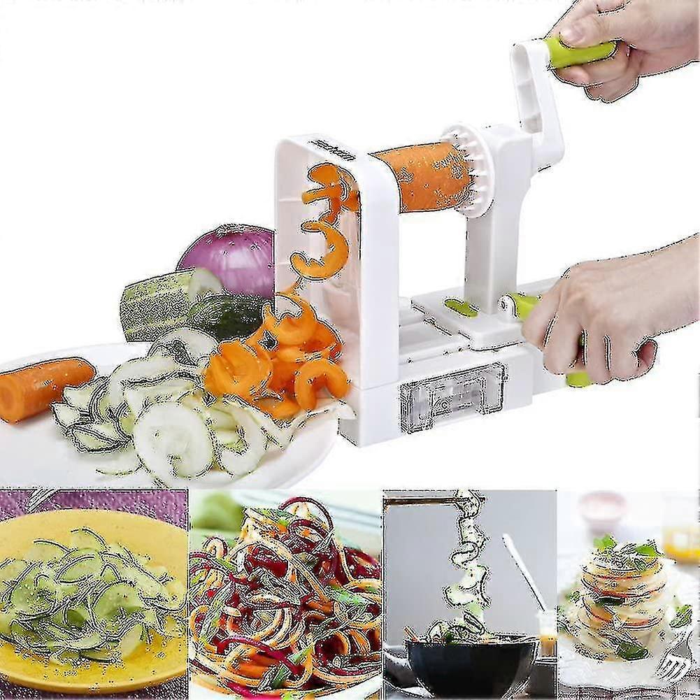 4-Blade Vegetable Spiralizer - Foldable Slicer for Zucchini & Veggie Pasta