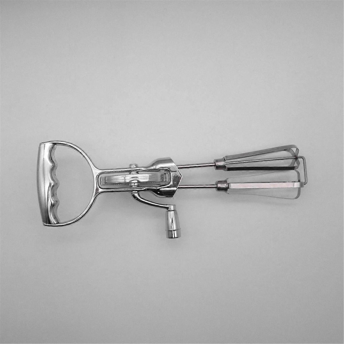 Handheld Double-Head Rotary Whisk - Stainless Steel Hand Whip
