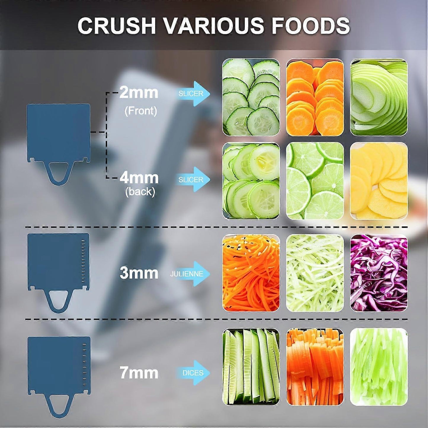secure Mandoline Slicer - Adjustable Potato & Vegetable Chopper