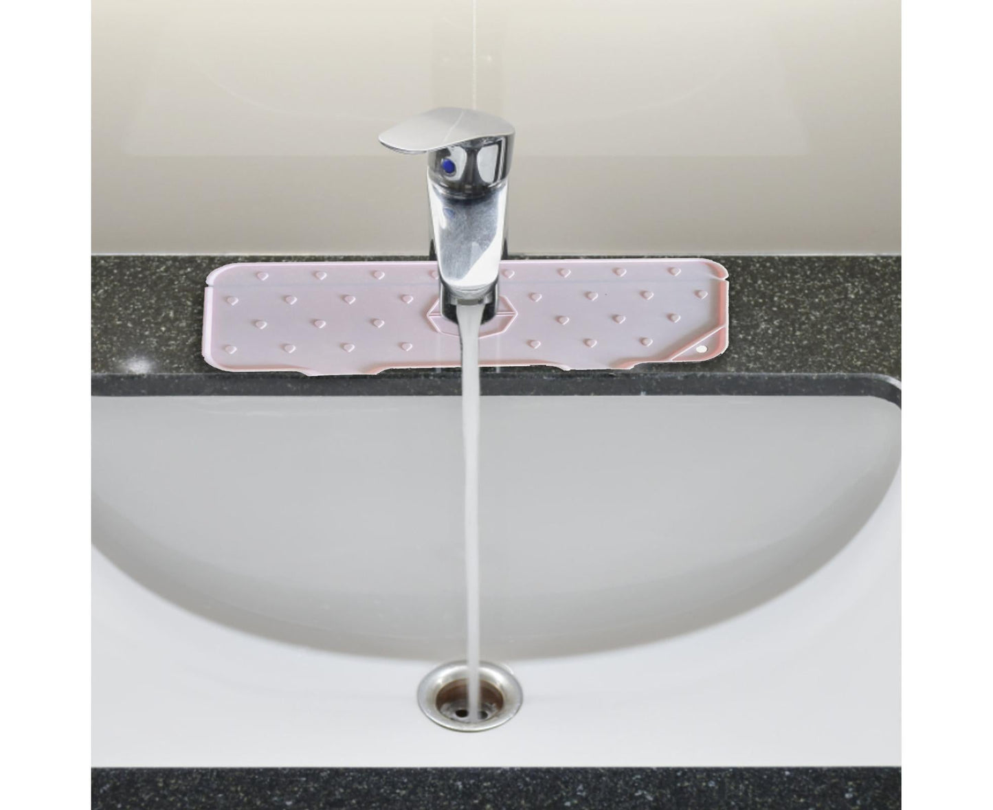 Waterproof Sink Faucet Mat Silicone Faucet Drain Cushion-Pink