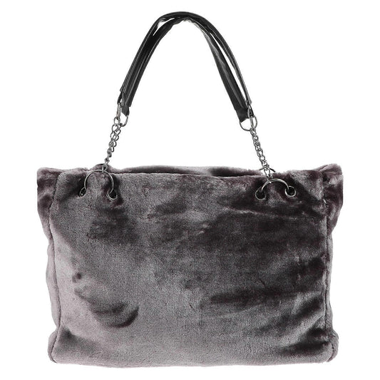 Women's Fuzzy Tote Bag Fluffy Plush Handbag Tote Purses