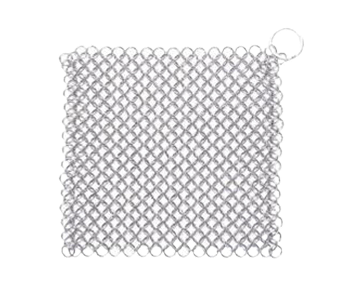 Stainless Steel Cast Iron Skillet Cleaner Chainmail Scrubber-6inch