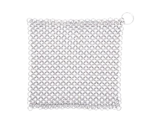 Stainless Steel Cast Iron Skillet Cleaner Chainmail Scrubber-7inch