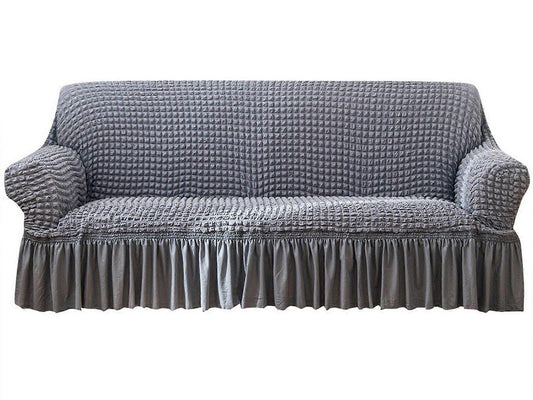 Stretch Sofa Cover for 2 Seats - Grey Slipcover