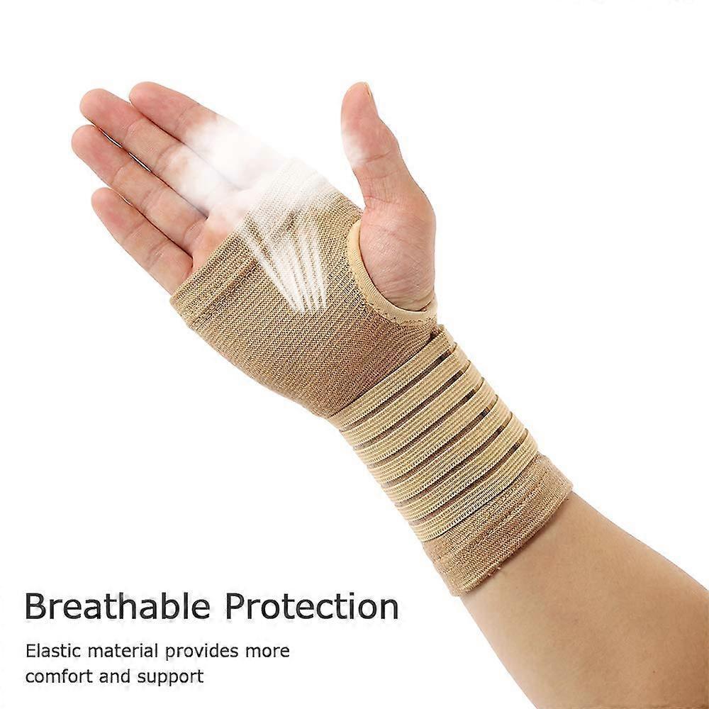2-Pack Wrist Compression Wraps - Support Braces for Carpal Tunnel & Arthritis