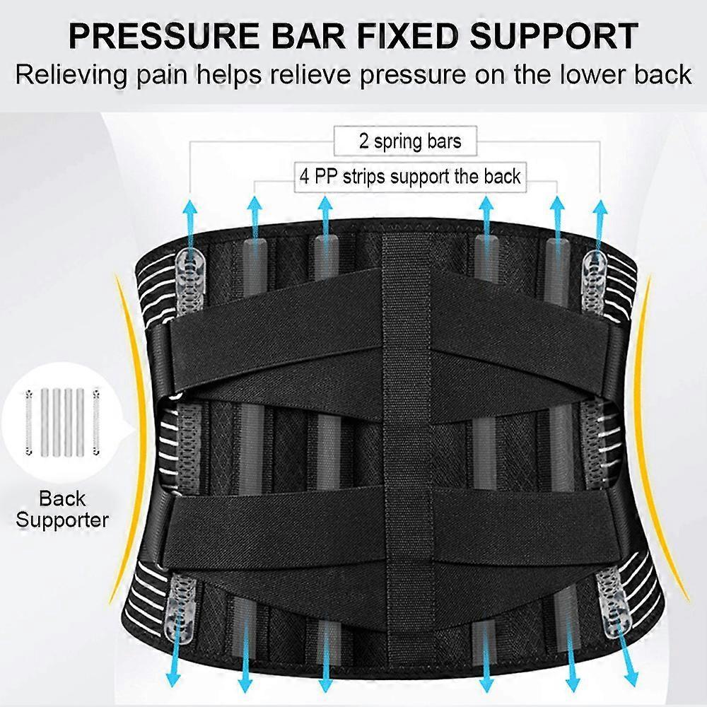 Low Back Pain Relief Belt - Breathable Lumbar Disc Support Wrap L