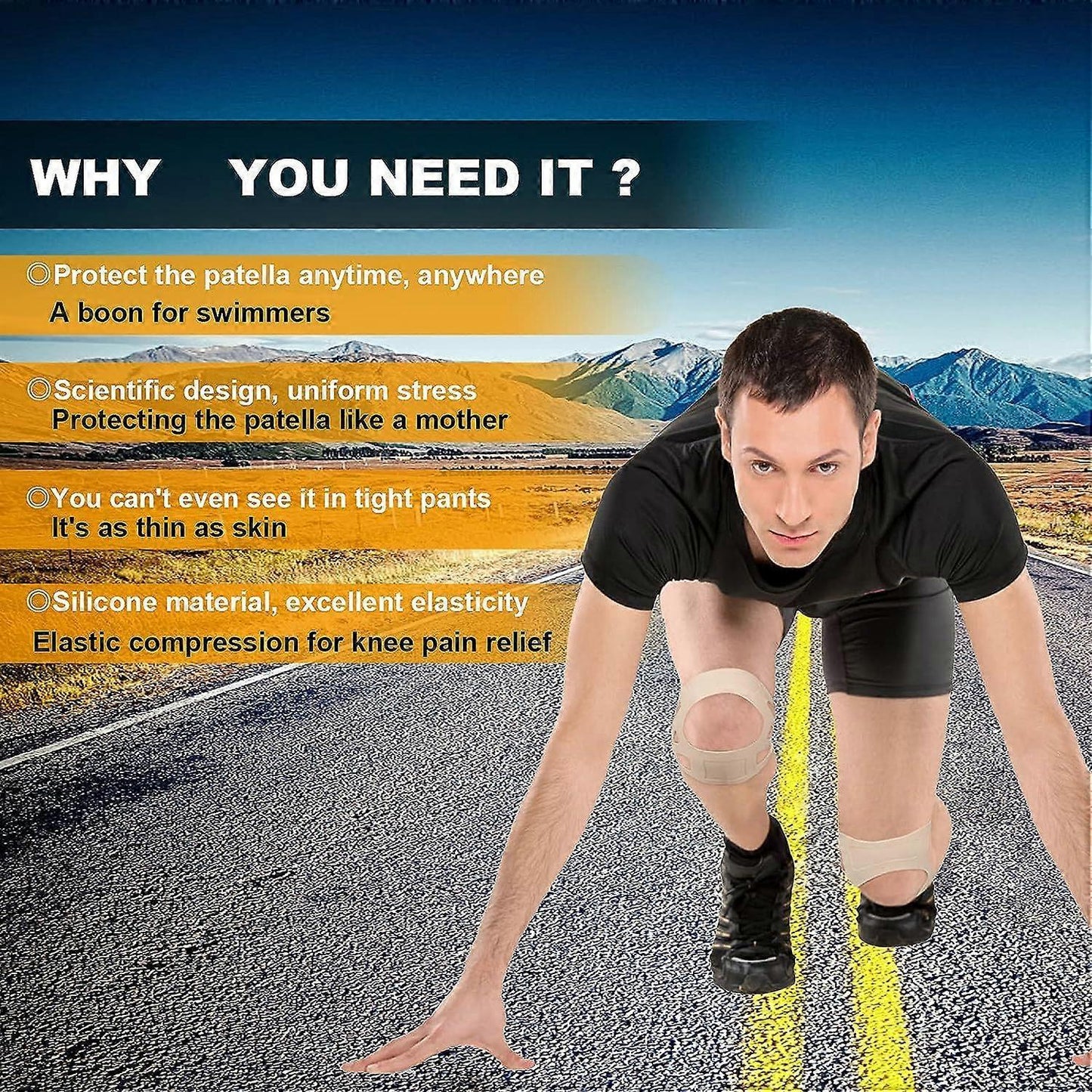 Water Sports Knee Brace - Meniscus Tear & Joint Pain Relief Support