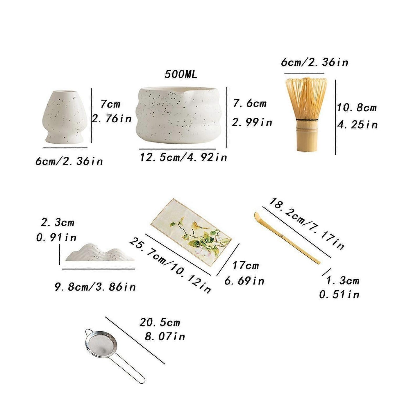 7pcs Matcha Whisk Set - Tea Making Kit with Bamboo Whisk, Scoop & Accessories