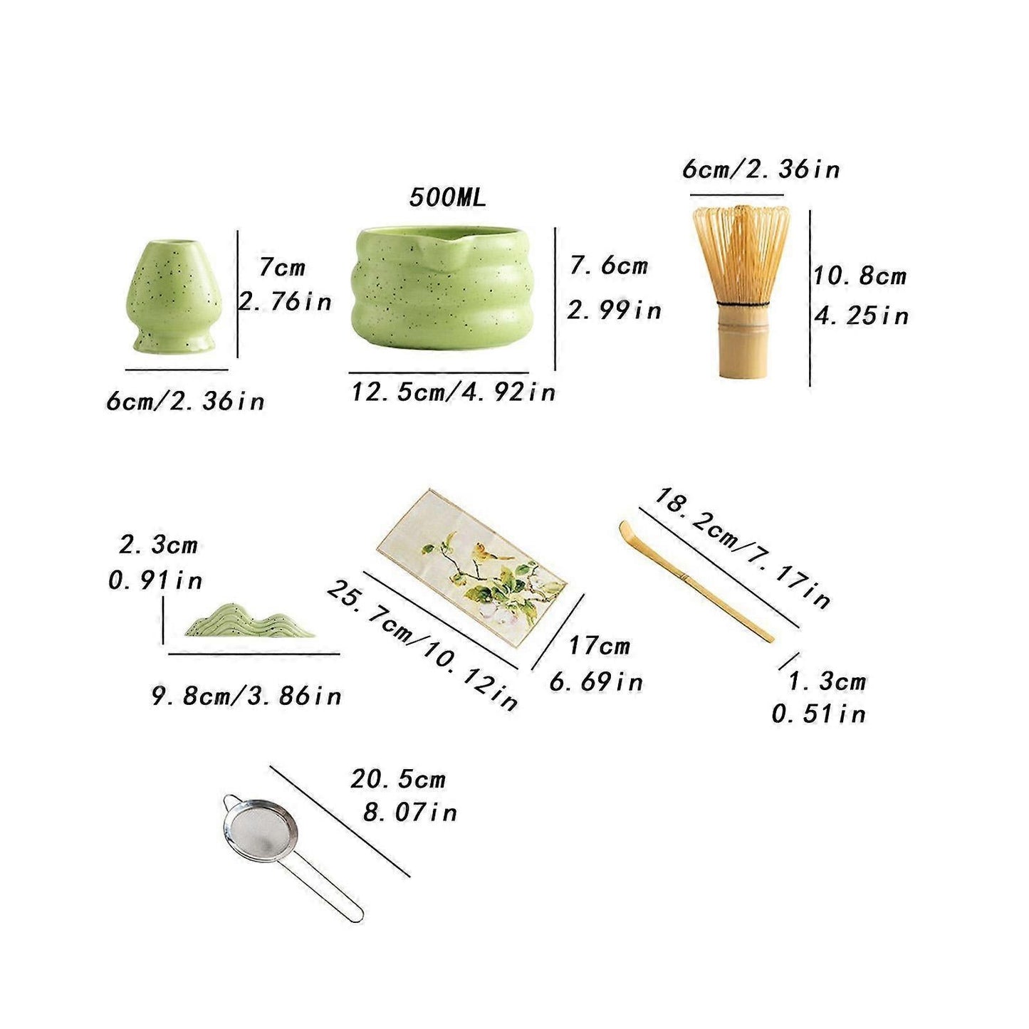 7pcs Matcha Whisk Set - Tea Making Kit with Bamboo Whisk, Scoop & Accessories