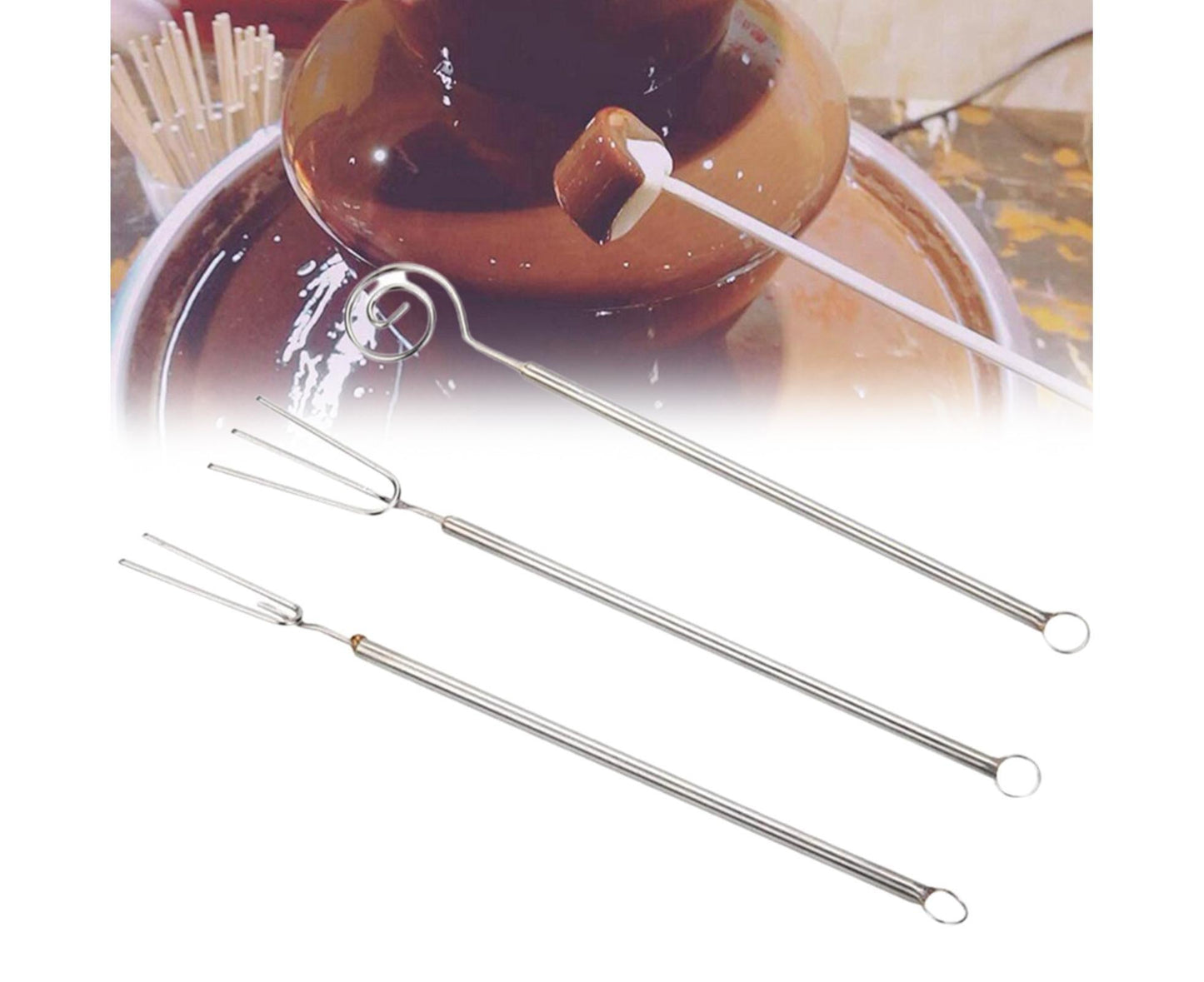 Dipping Forks Heat-resistant Stainless Steel Fondue Bakeware-Stainless Steel