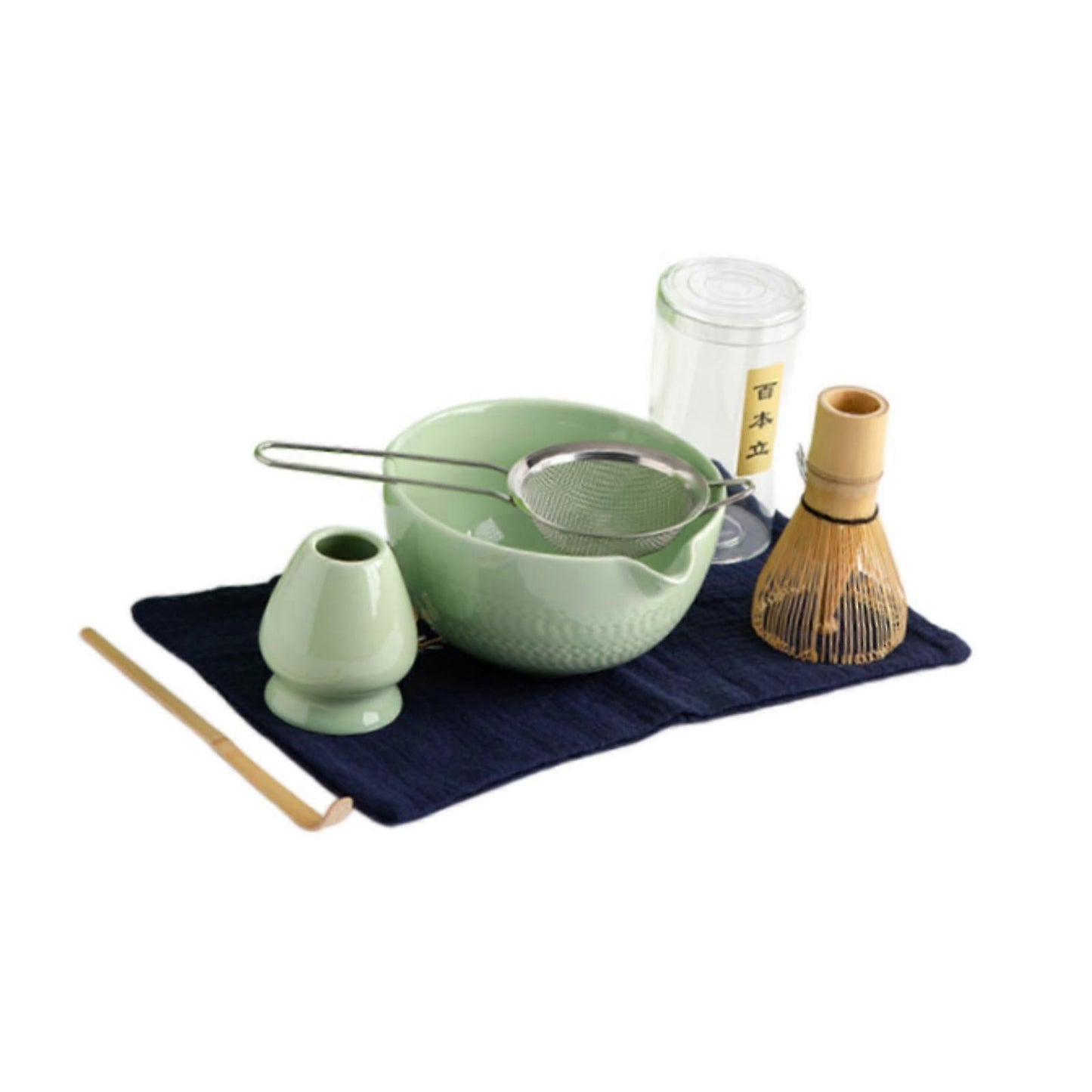6pcs Matcha Whisk Set - Traditional Bowl, Teaspoon, Portable Sifter