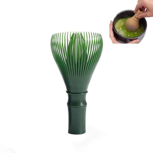 Silicone Matcha Whisk - Green Resin Chasen Brush for Matcha Tea Ceremony, 10cm