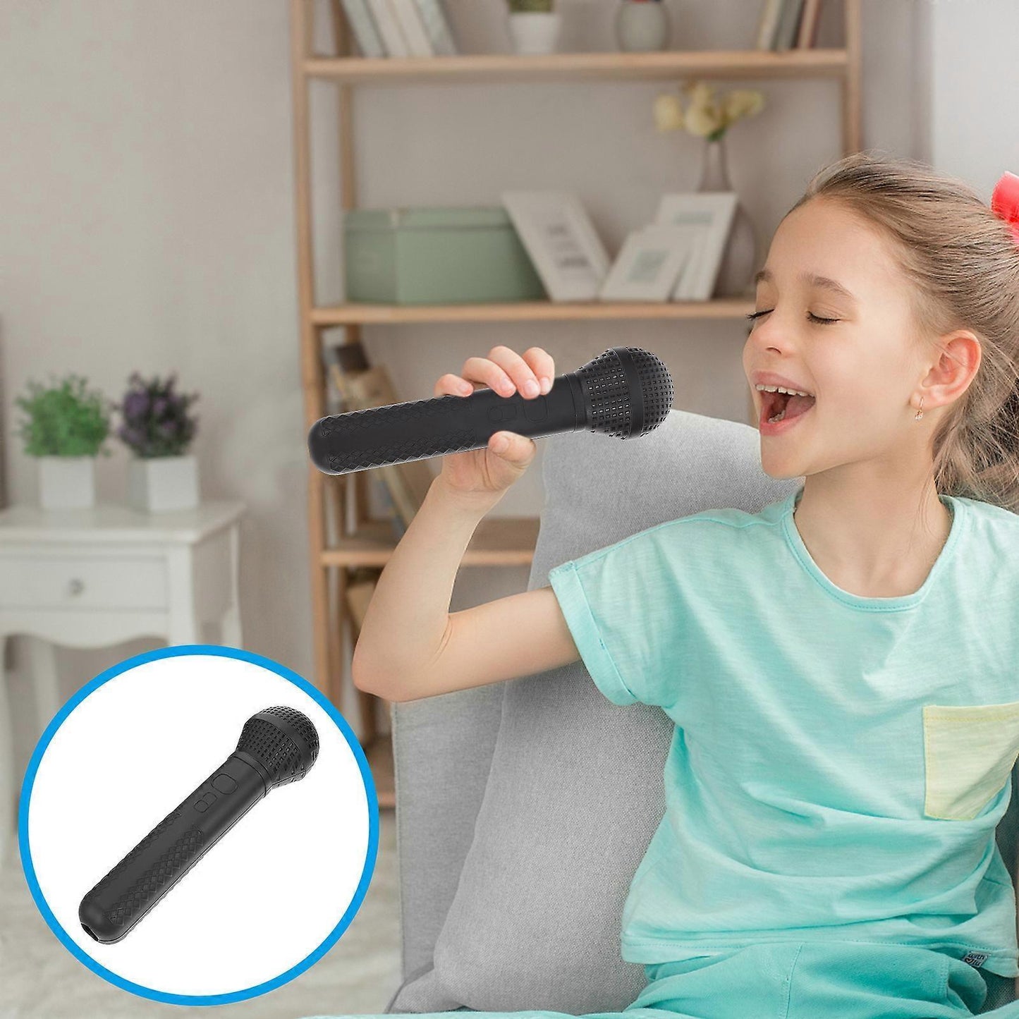 2pcs Plastic Fake Microphone - Pretend Play Handheld Mic and Headset Microphone Set