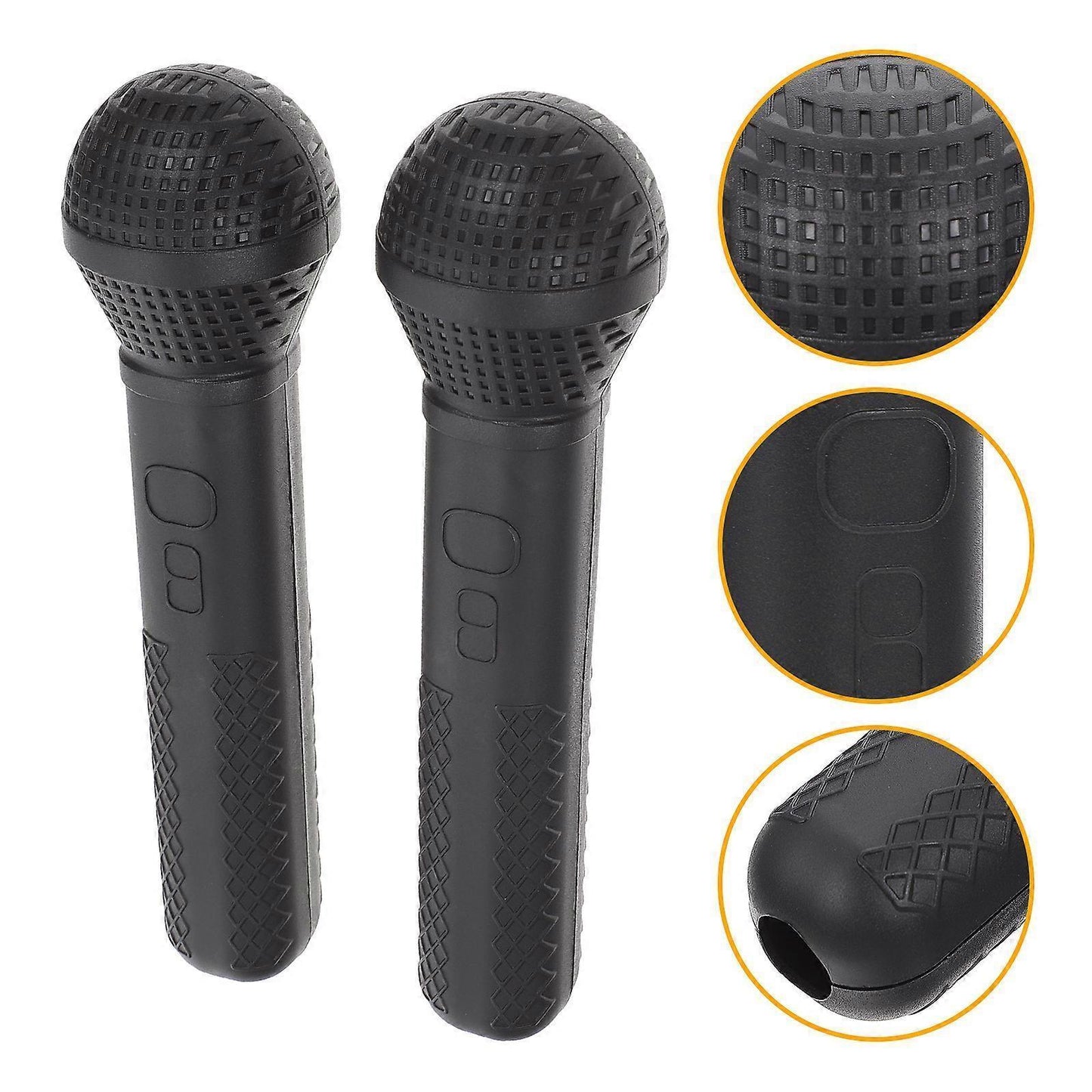 2pcs Plastic Fake Microphone - Pretend Play Handheld Mic and Headset Microphone Set