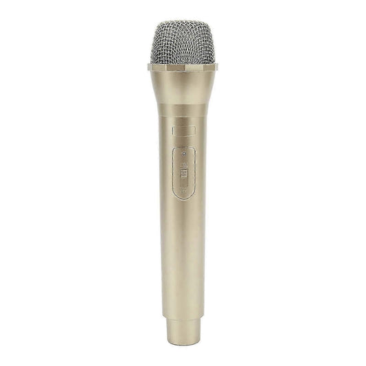 Prop Microphone - Gold Plastic Fake Karaoke Mic for Stage or Party Use