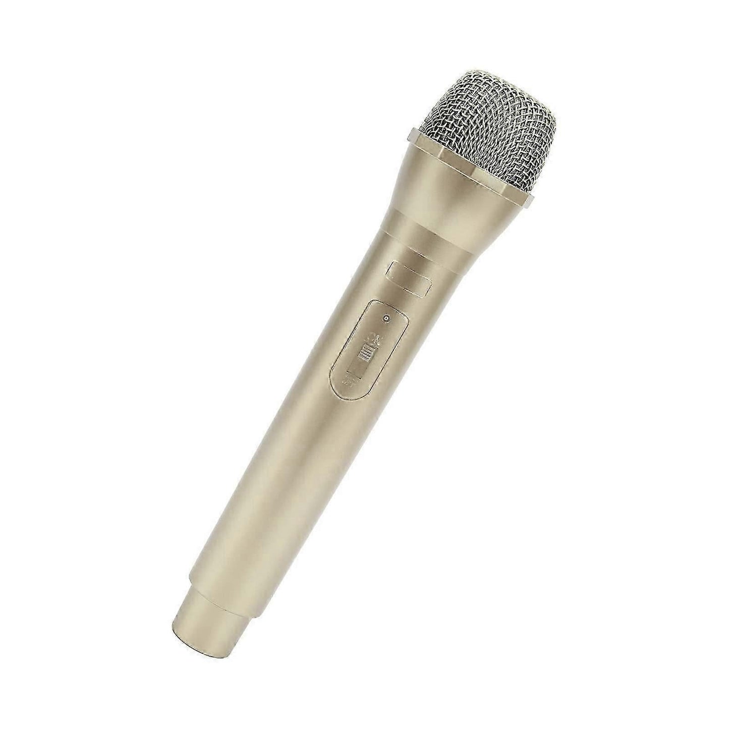 Prop Microphone - Gold Plastic Fake Karaoke Mic for Stage or Party Use