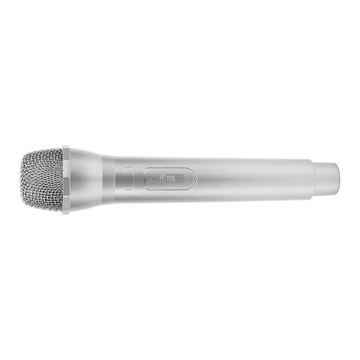 Prop Microphone - Silver Plastic Fake Karaoke Mic for Stage or Party Use