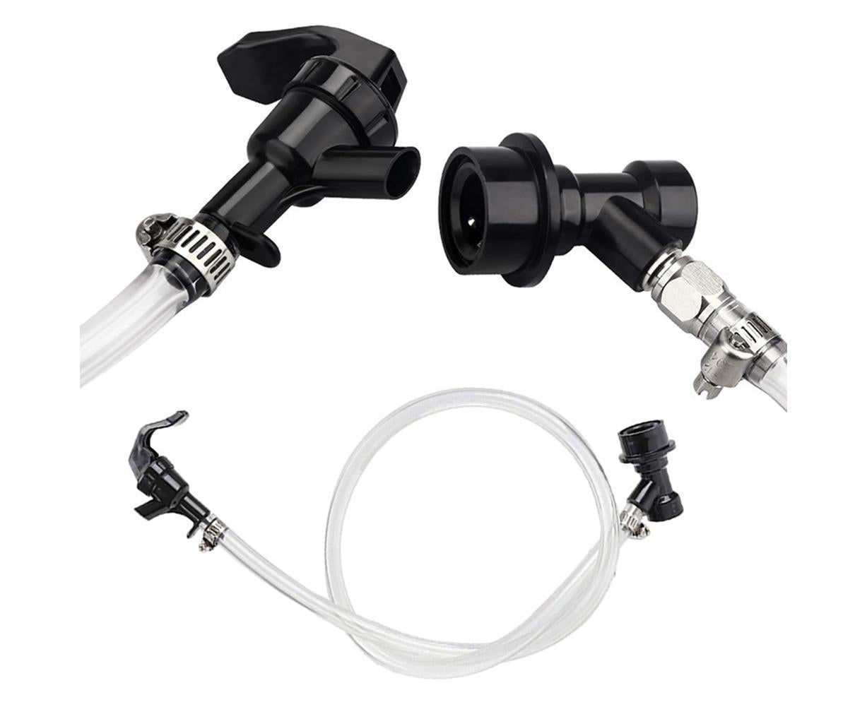 3/16 Inch Beer Line Liquid Ball Lock Assembly Kit for Home Brew Dispensing Keg-Black
