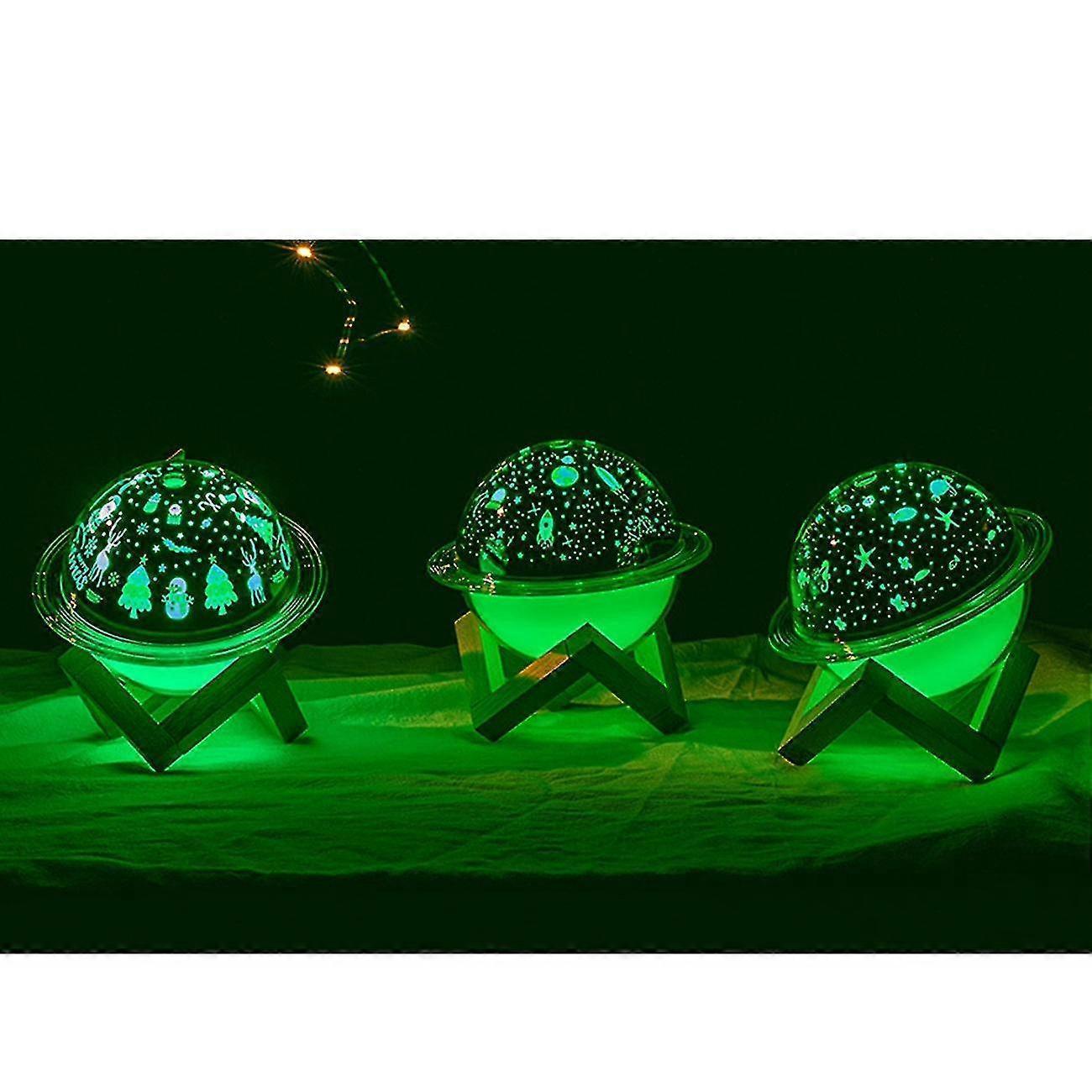 Christmas Planet Humidifier with Night Light, 250ml Air Mist Maker