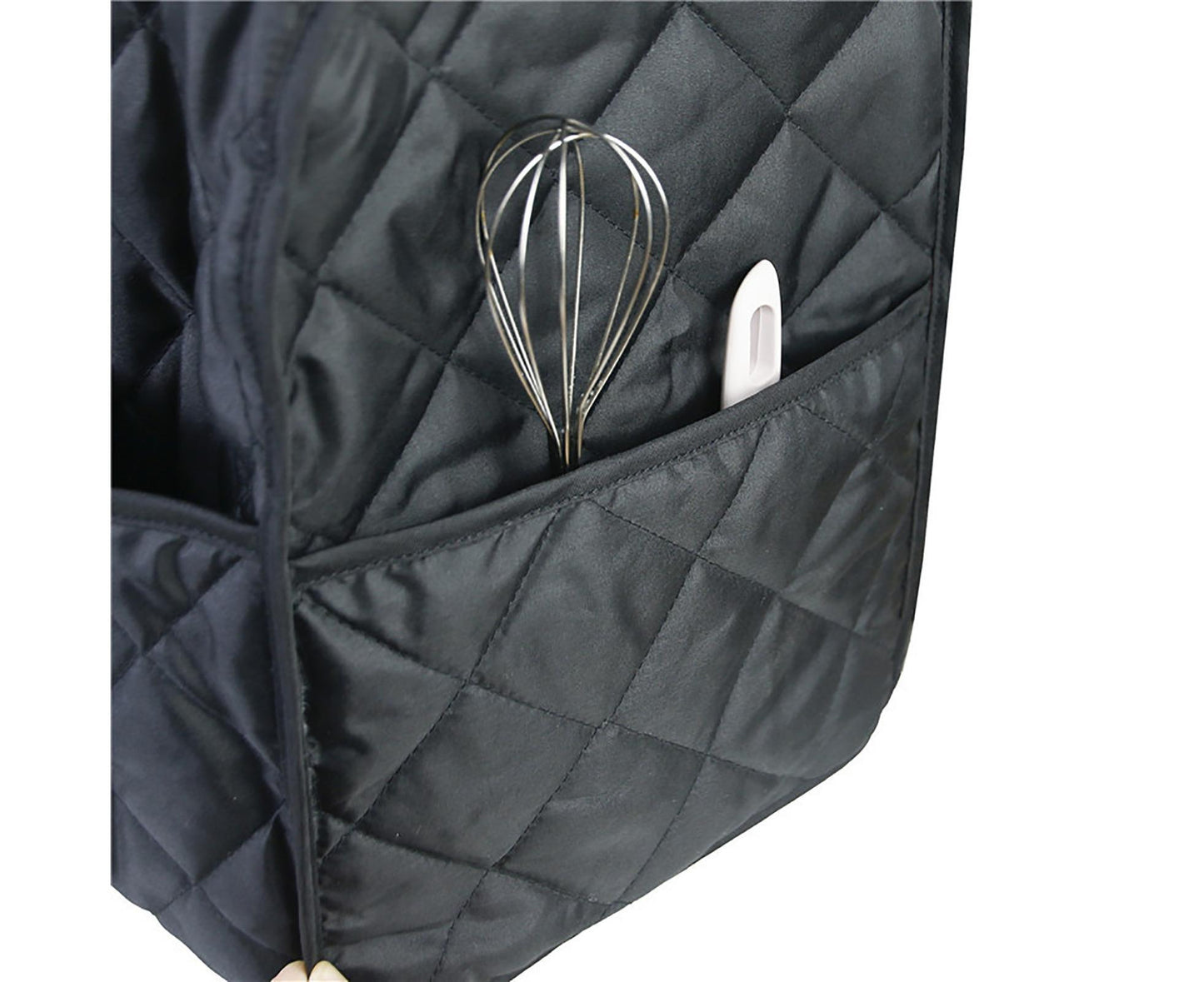 Mixer Cover Soft Touching with Pockets 5 Colors secure to Use Dust Cover for Kitchen-Black