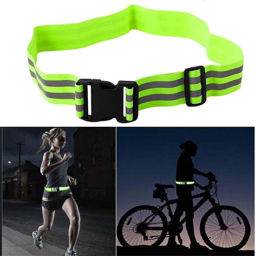 Adjustable Reflective Belt, Portable Running Reflective Gear with Security Tape