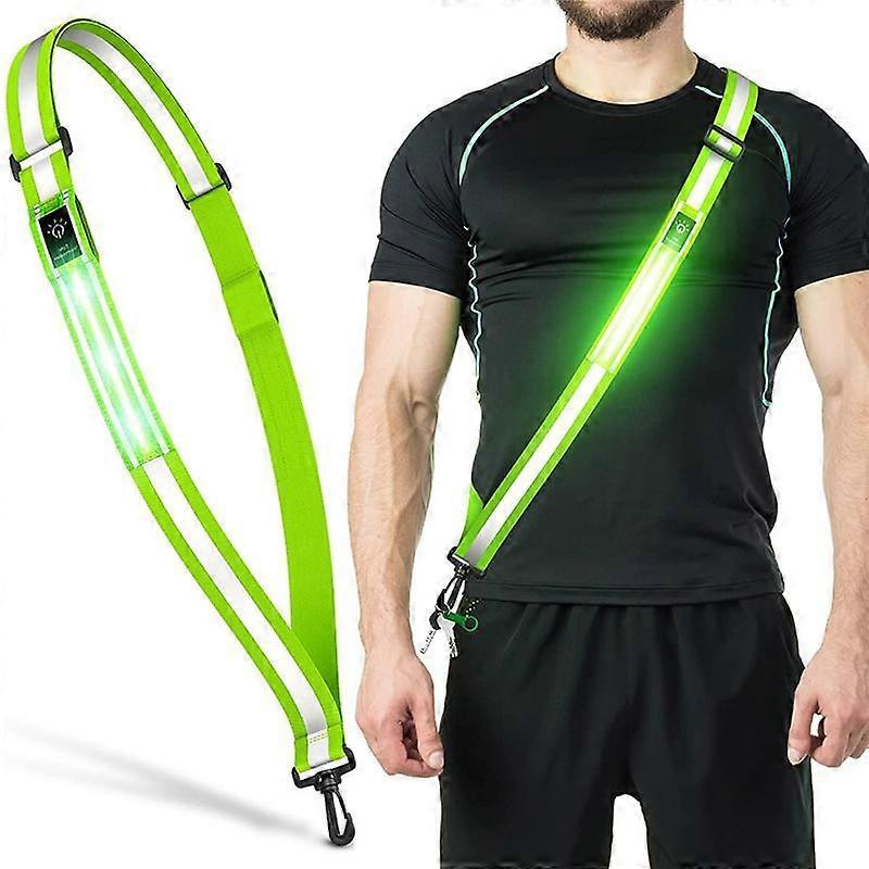 LED Reflective Belt, Rechargeable Running Gear for Walking at Night