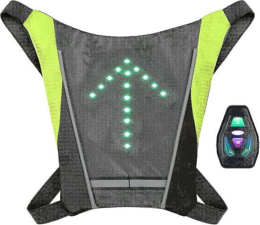 Reflective Bike Gear, Cycling Vest with Backpack Clip, USB Rechargeable Reflective Accessories