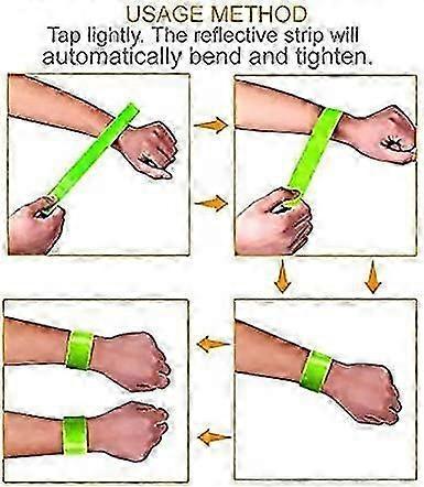 4pcs Reflective Tape Bands, 30cm Orange Wrist & Leg Straps for Night Running or Cycling