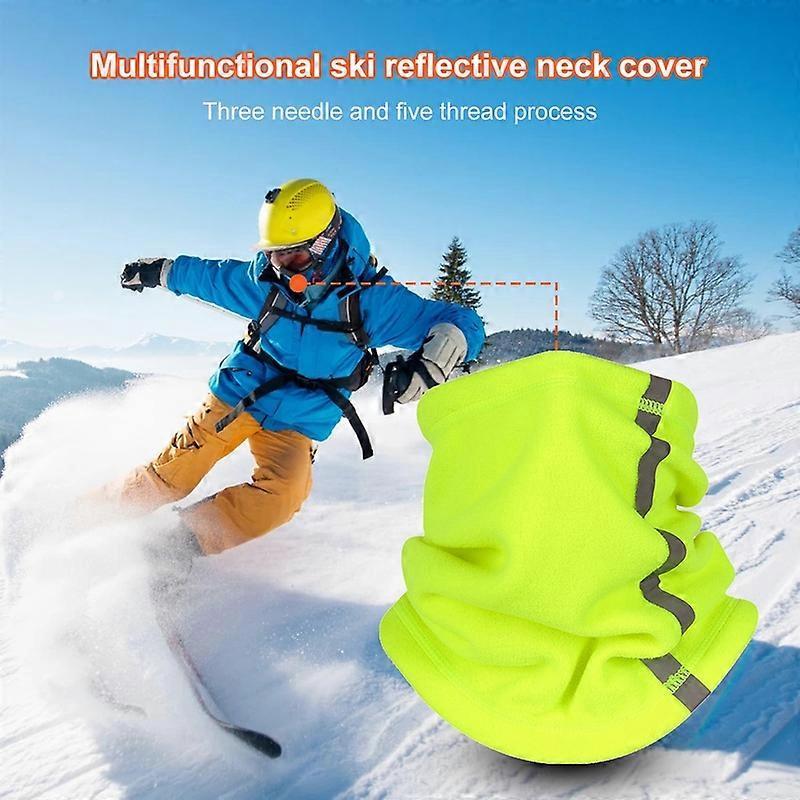 Reflective Neck Gaiter, Cold-Proof Breathable Neck Gear with Strip for Cycling