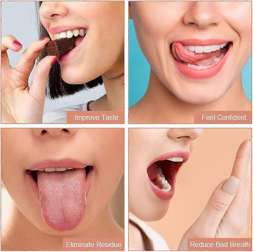 2PCS Stainless Steel Tongue Scrapers, Tongue Cleaner for Bad Breath - Silver