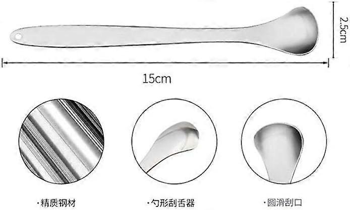 3PCS Practical Stainless Tongue Scrapers, Metal Tongue Cleaner for Oral Hygiene