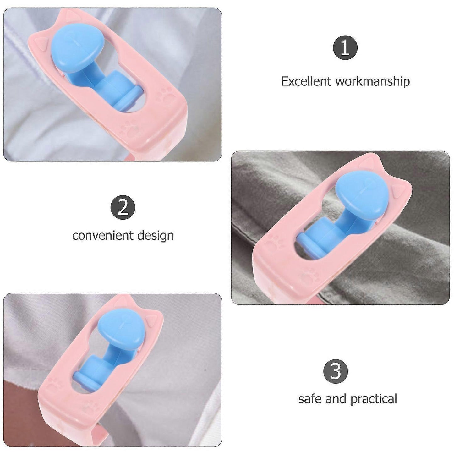 6PCS Plastic Bed Sheet Clips, Bedding Sheet Grippers and Holders