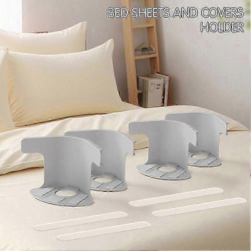 4-Pack No-Slip Bed Sheet Holders, Corner Grippers for Secure Fit