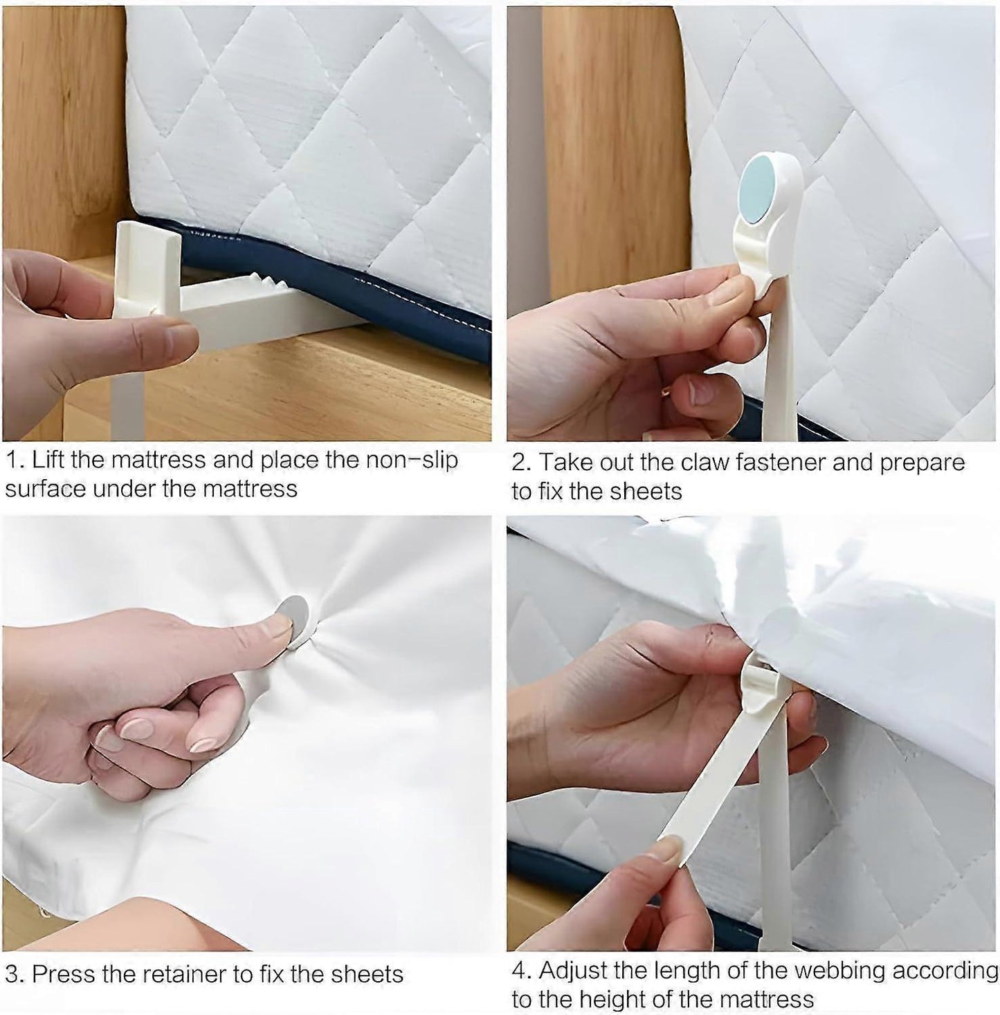 Bed Sheet Grippers, Corner Fasteners, Latest Model
