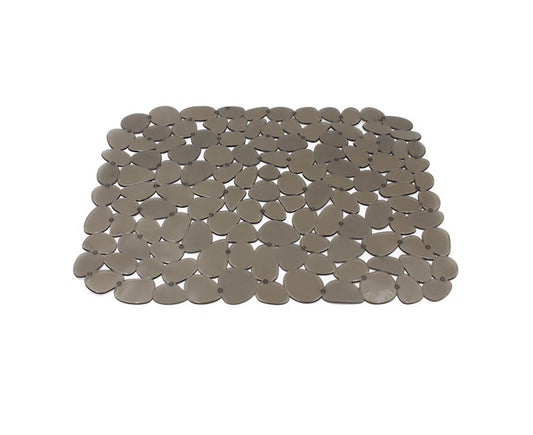 Non-slip Pebble Sink Mat PVC Sink Protector-Brown