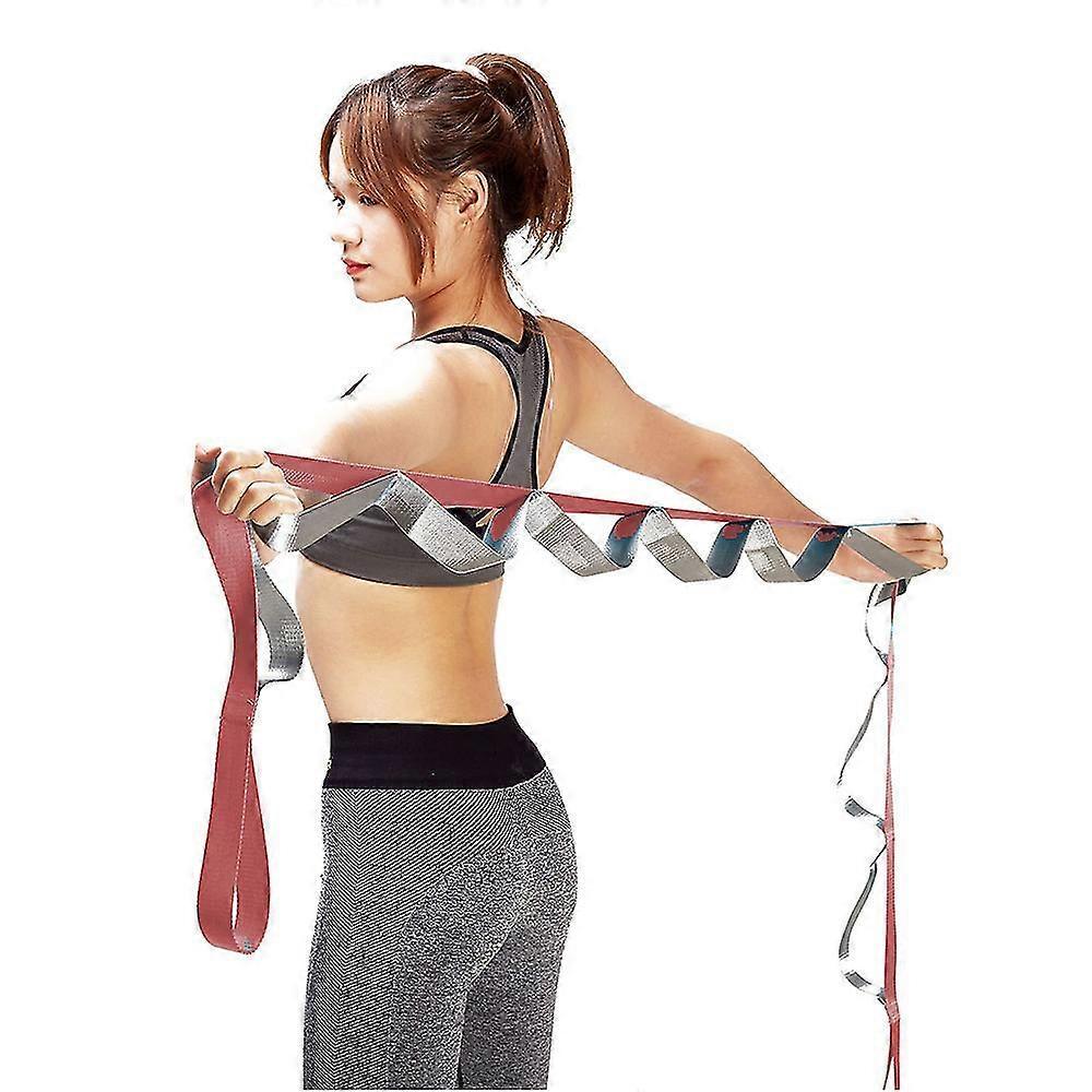 Multi-Loop Nonelastic Yoga Strap for Therapy & Pilates