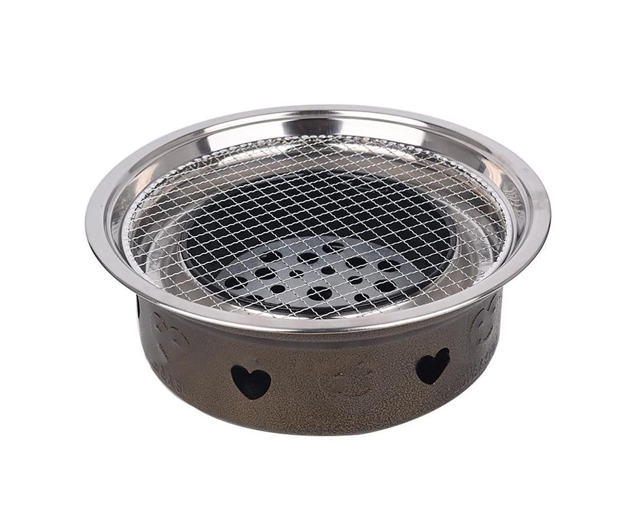 Round Stainless Steel BBQ Grill Roast Mesh Net Non-stick Barbecue Baking Pan-20cm
